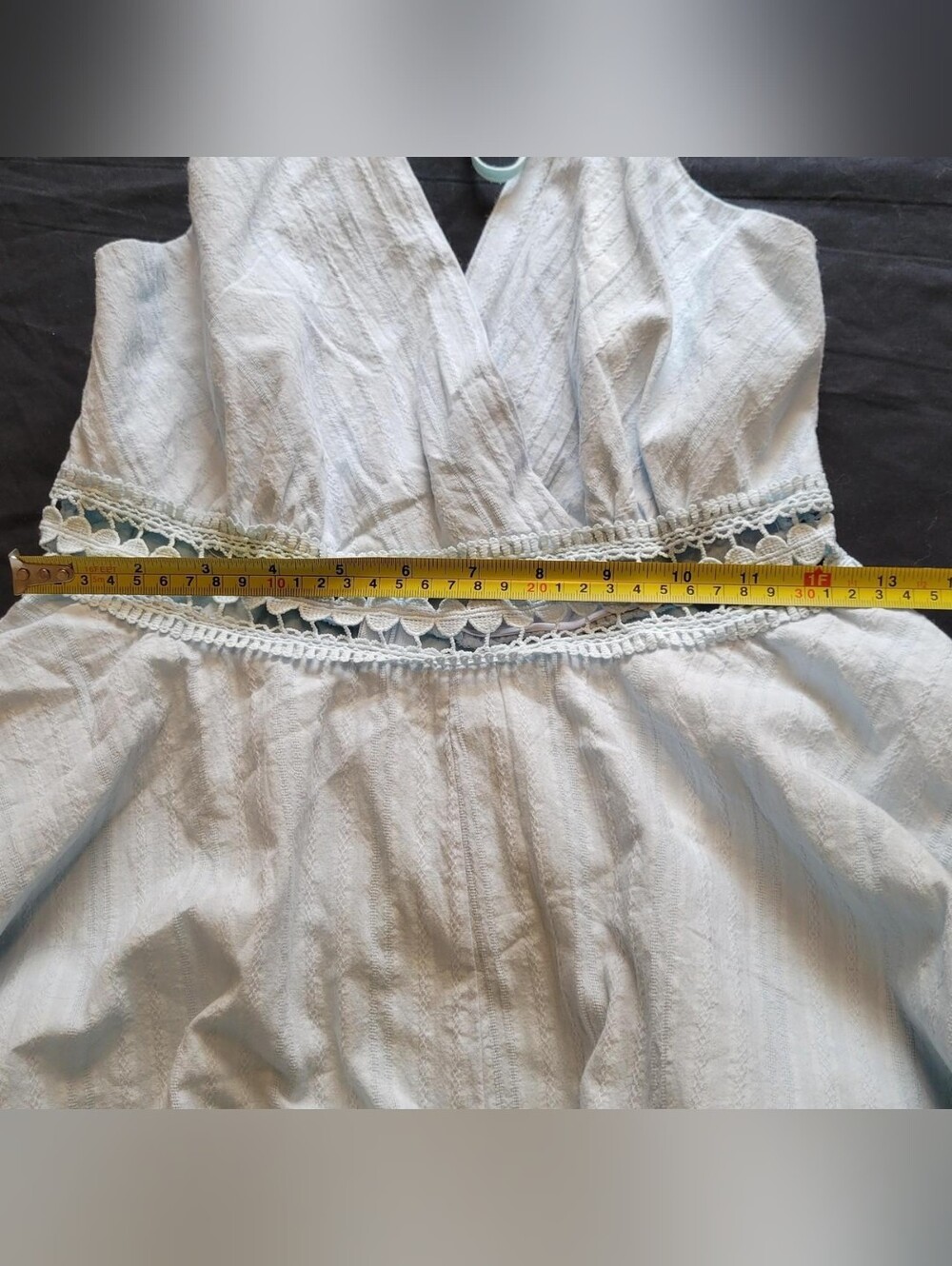 SHEIN Light Blue Ruffle Romper - Picture 5 of 6